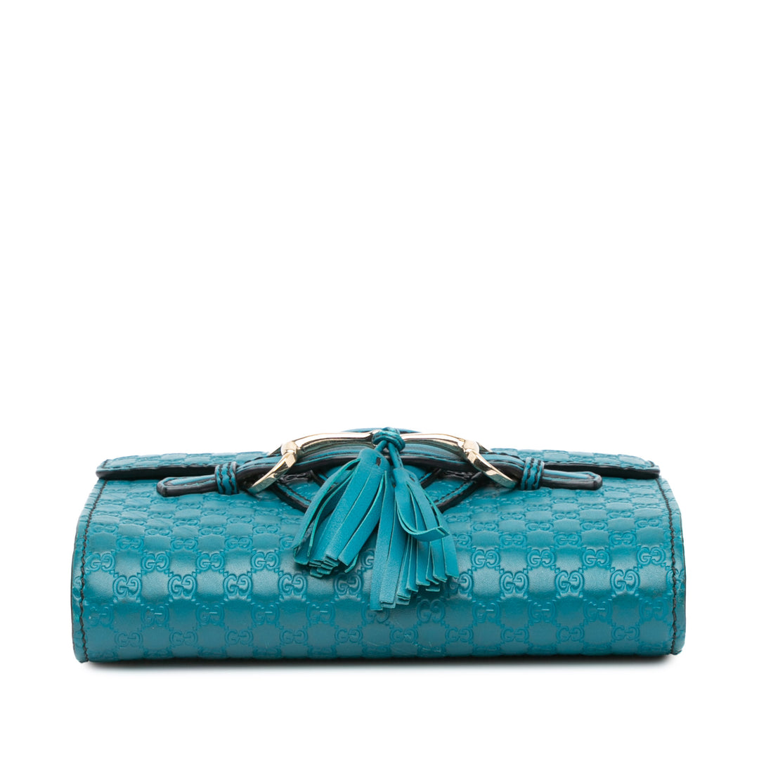 Mini Microguccissima Emily Crossbody Blue - Gaby Paris