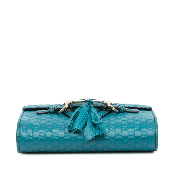 Mini Microguccissima Emily Crossbody Blue - Gaby Paris