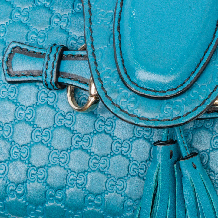 Mini Microguccissima Emily Crossbody Blue - Gaby Paris