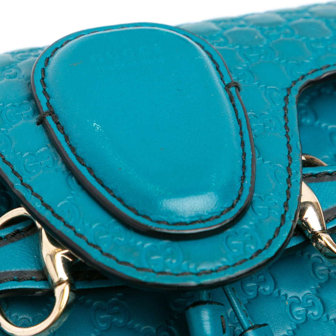 Mini Microguccissima Emily Crossbody Blue - Gaby Paris