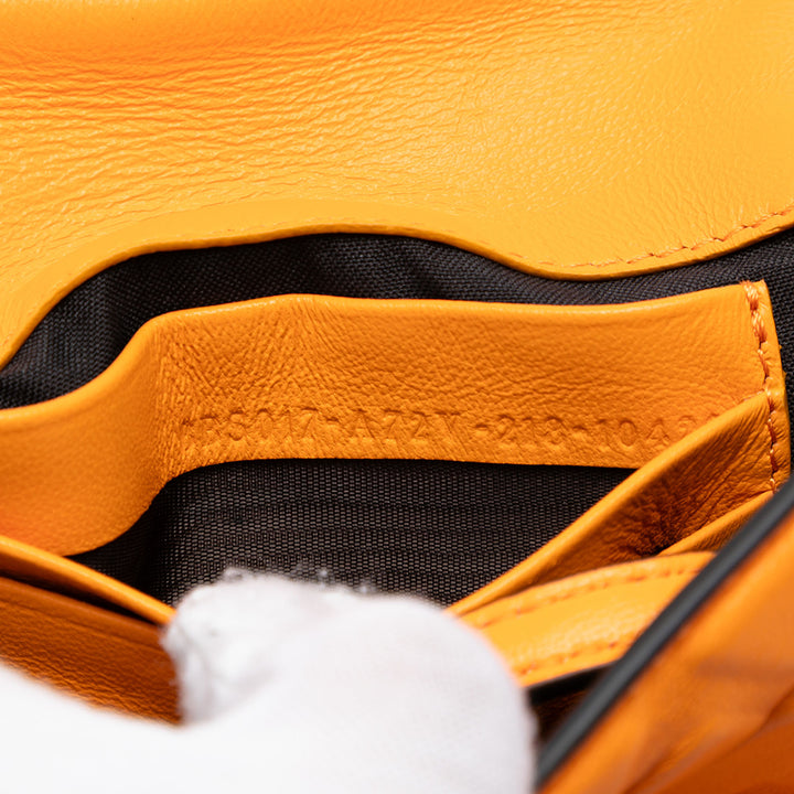 Fendi Zucca embossé Baguette Sac Mini Cuir