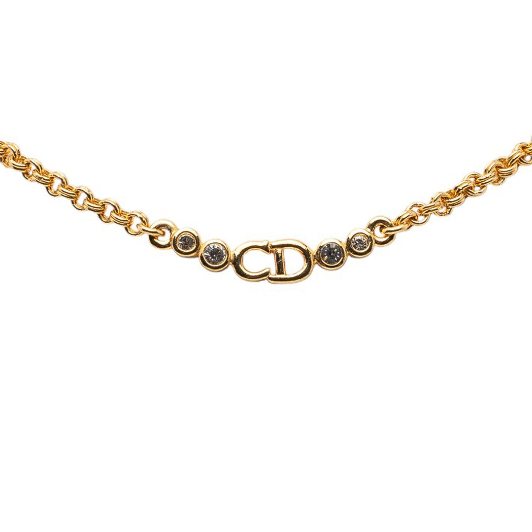 Dior plaqué CD Logo Pendant Collier – GABY PARIS Authentique