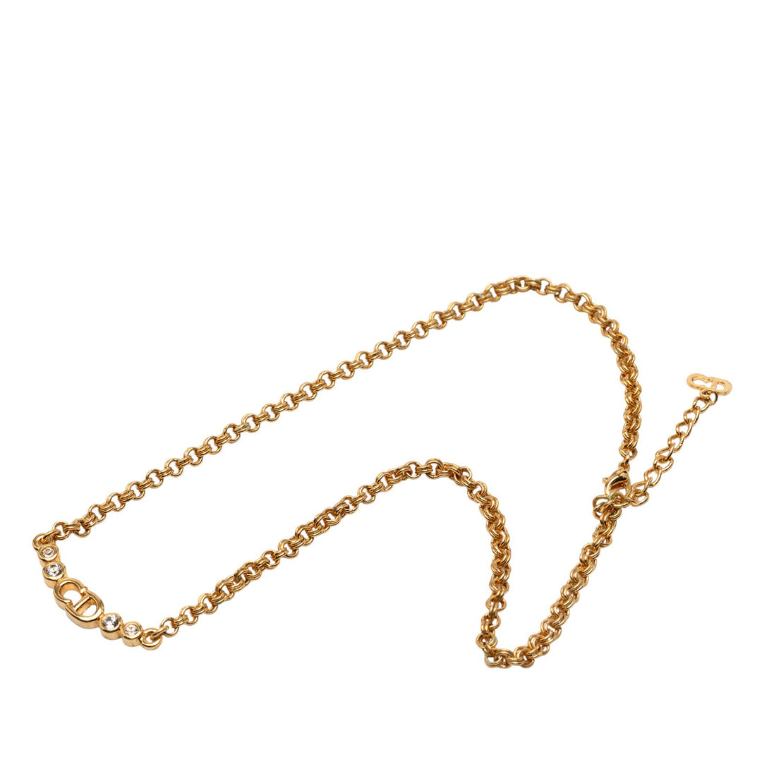 Dior plaqué CD Logo Pendant Collier – GABY PARIS Authentique