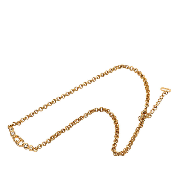 Dior plaqué CD Logo Pendant Collier – GABY PARIS Authentique