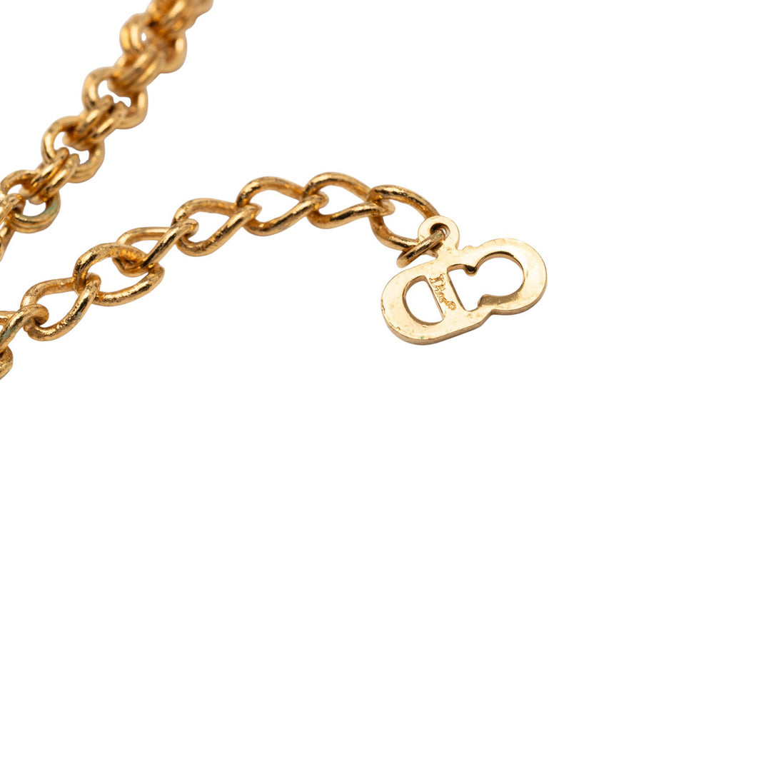 Dior plaqué CD Logo Pendant Collier – GABY PARIS Authentique