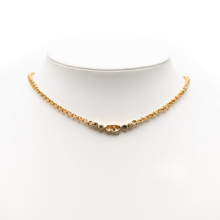 Dior plaqué CD Logo Pendant Collier – GABY PARIS Authentique