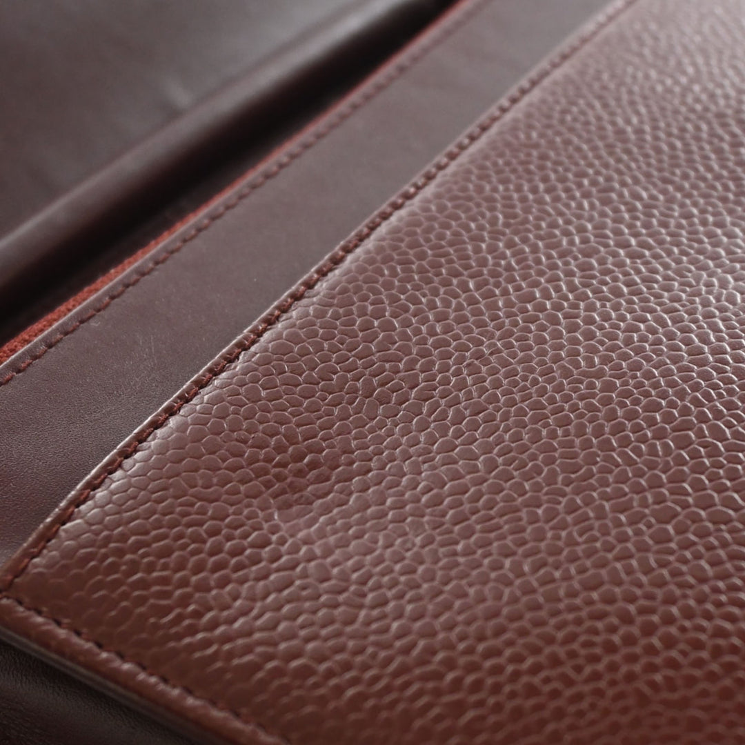 CC Wallet on Chain Cuir caviar Rouge