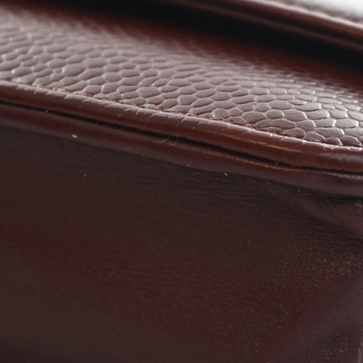 CC Wallet on Chain Cuir caviar Rouge