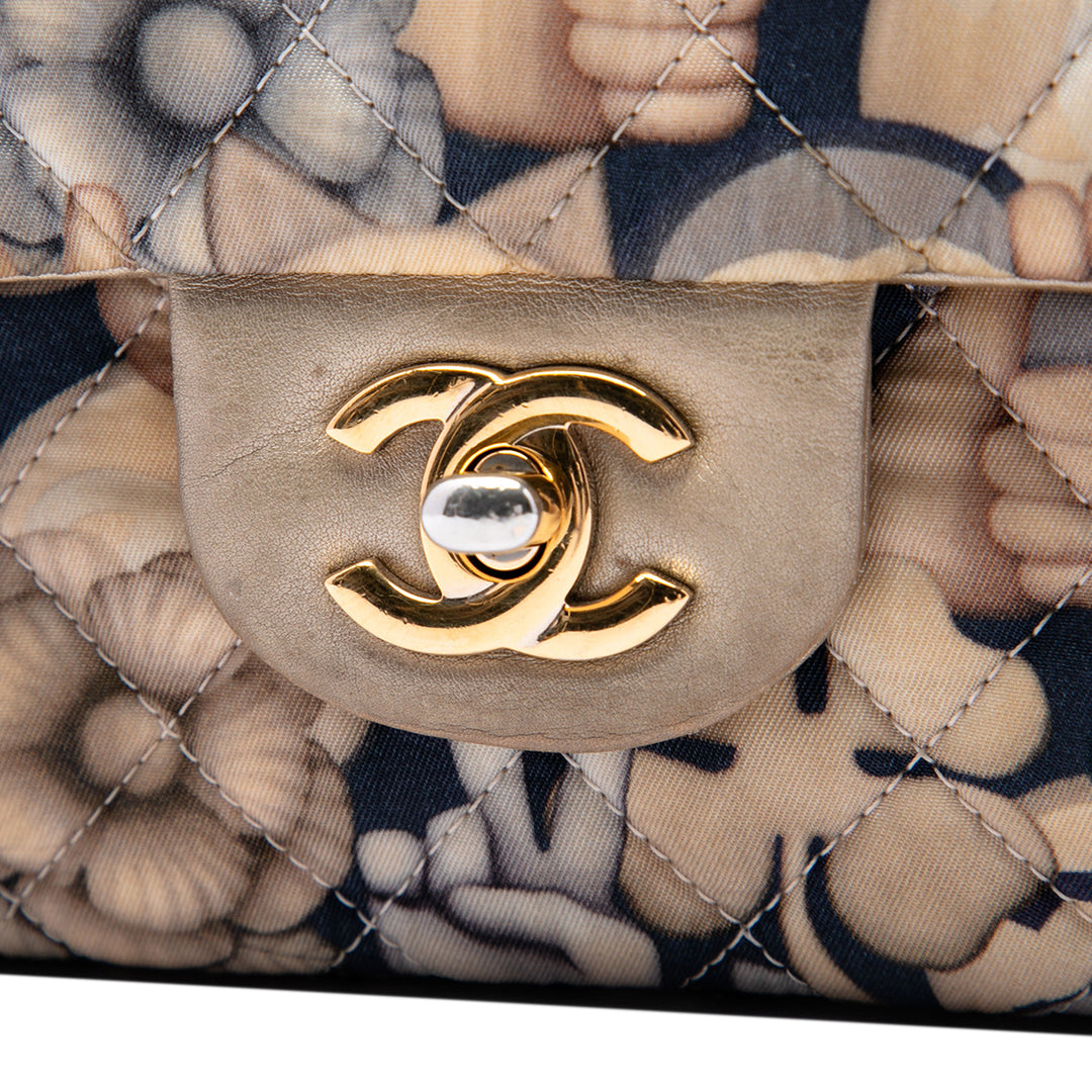 Chanel Sac porté épaule Classic Cat Emoticon Double rabat Moyen Bleu – vue 5 – GABY PARIS