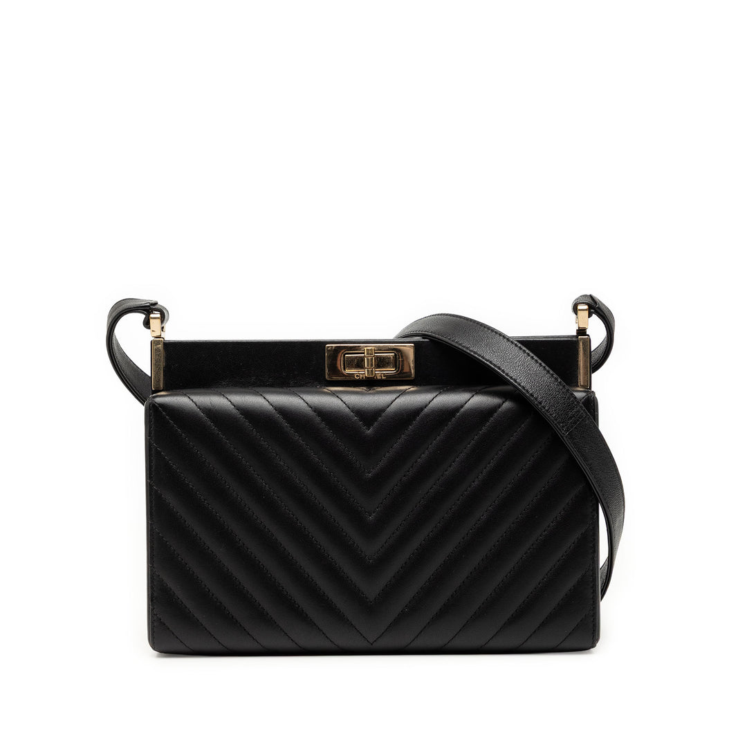 Chanel Chevron Cuir d’agneau Reissue 2.55 Frame Sac porté croisé