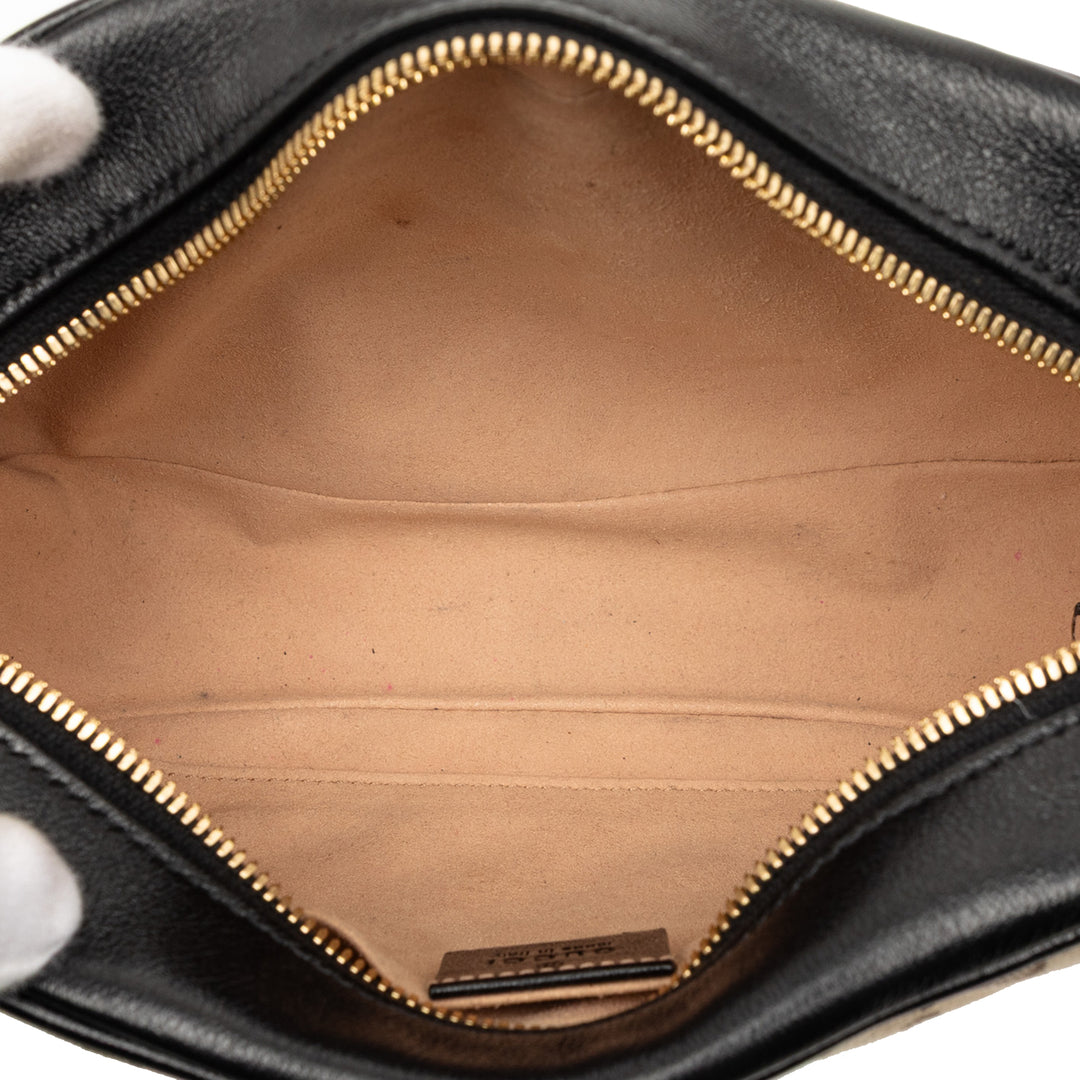 Gucci Small GG Marmont Matelasse GG Toile et Cuir Sac porté croisé