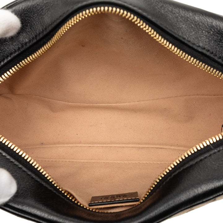 Gucci Small GG Marmont Matelasse GG Toile et Cuir Sac porté croisé