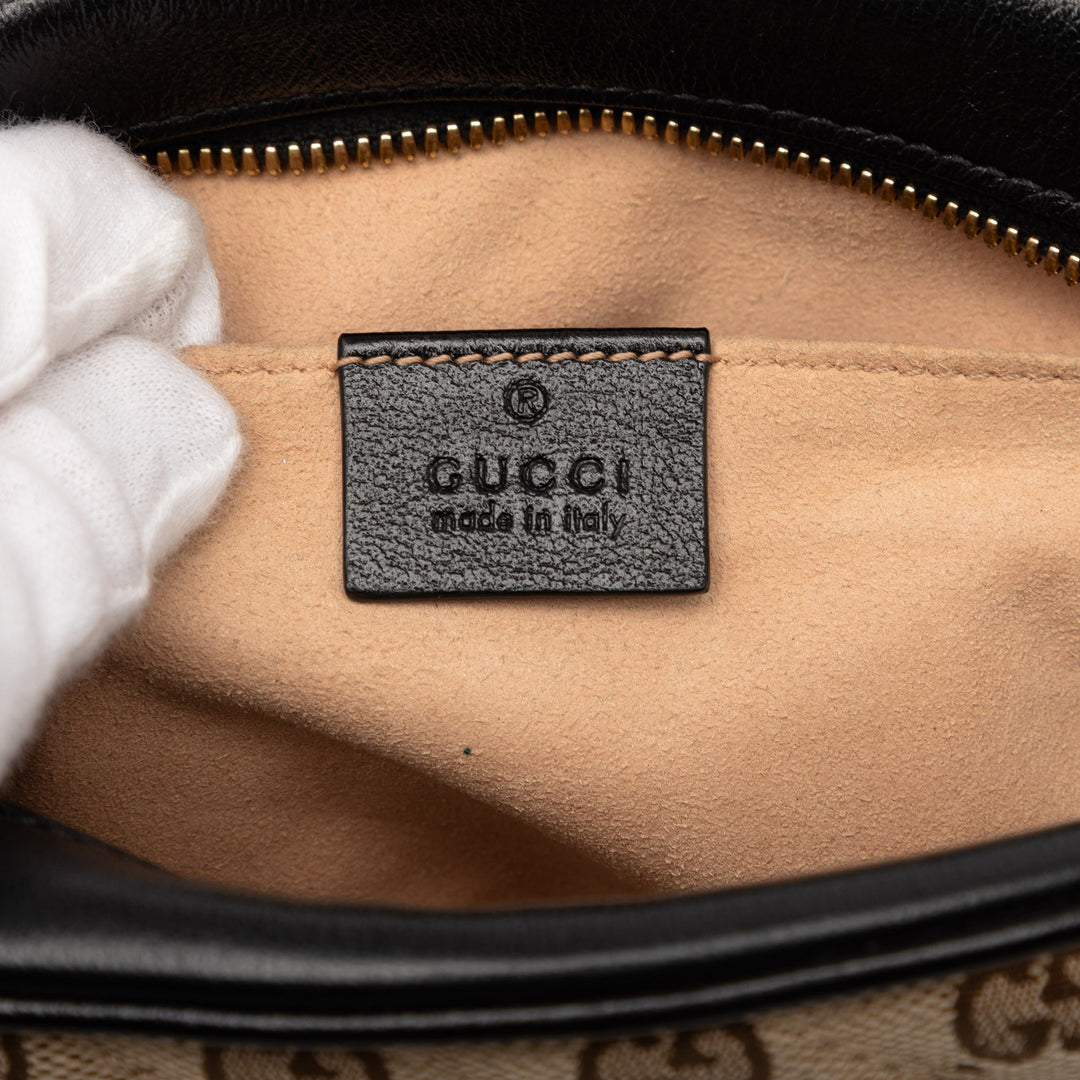 Gucci Small GG Marmont Matelasse GG Toile et Cuir Sac porté croisé