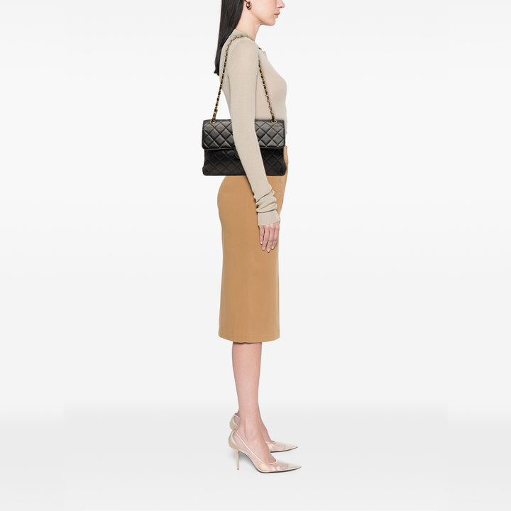 Chanel Jumbo Matelassé Cuir d’agneau Double Sided à rabat