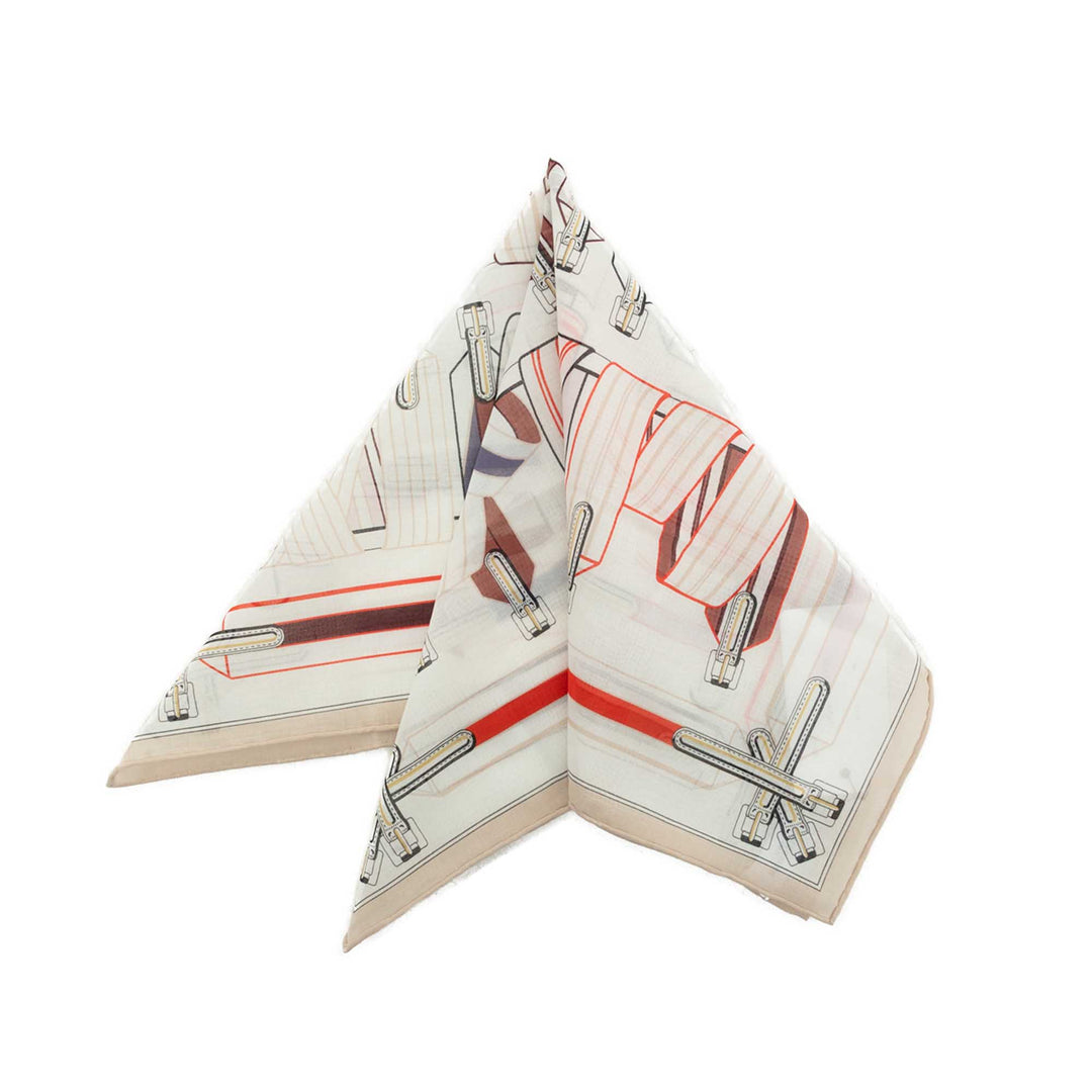 Hermès Les Sangles en Finesse Handkerchief Blanc – vue principale – GABY PARIS