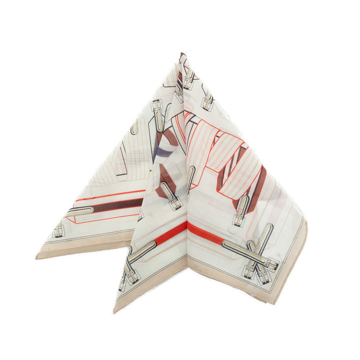 Hermès Les Sangles en Finesse Handkerchief Blanc – vue principale – GABY PARIS