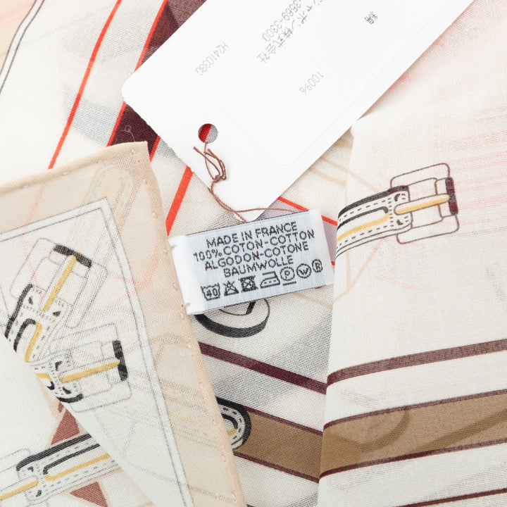 Hermès Les Sangles en Finesse Handkerchief Blanc – vue 3 – GABY PARIS