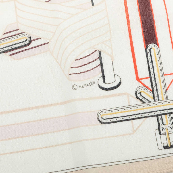Hermès Les Sangles en Finesse Handkerchief Blanc – vue 4 – GABY PARIS