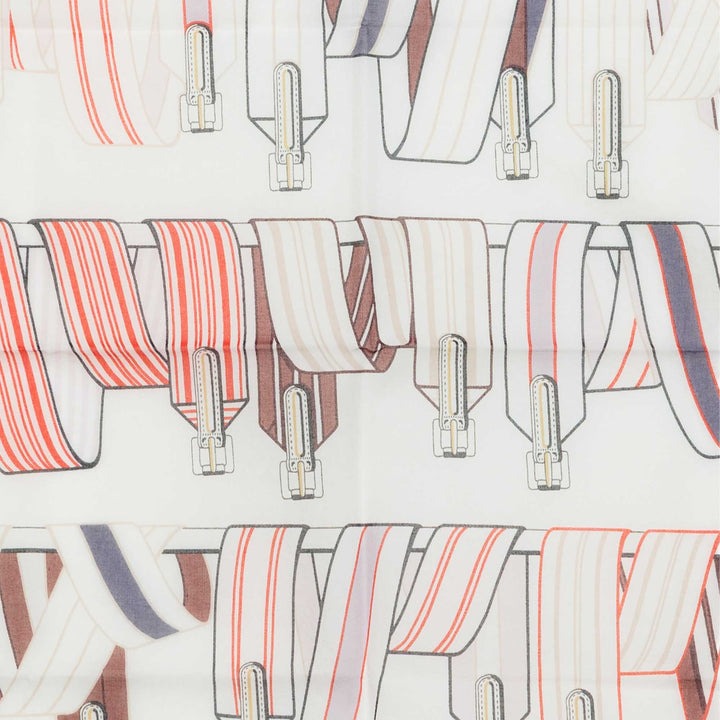 Hermès Les Sangles en Finesse Handkerchief Blanc – vue 5 – GABY PARIS