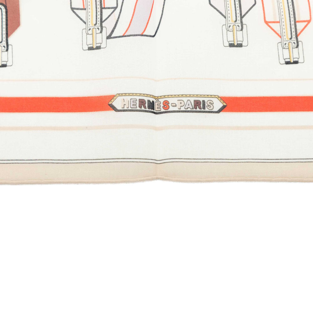 Hermès Les Sangles en Finesse Handkerchief Blanc – vue 6 – GABY PARIS