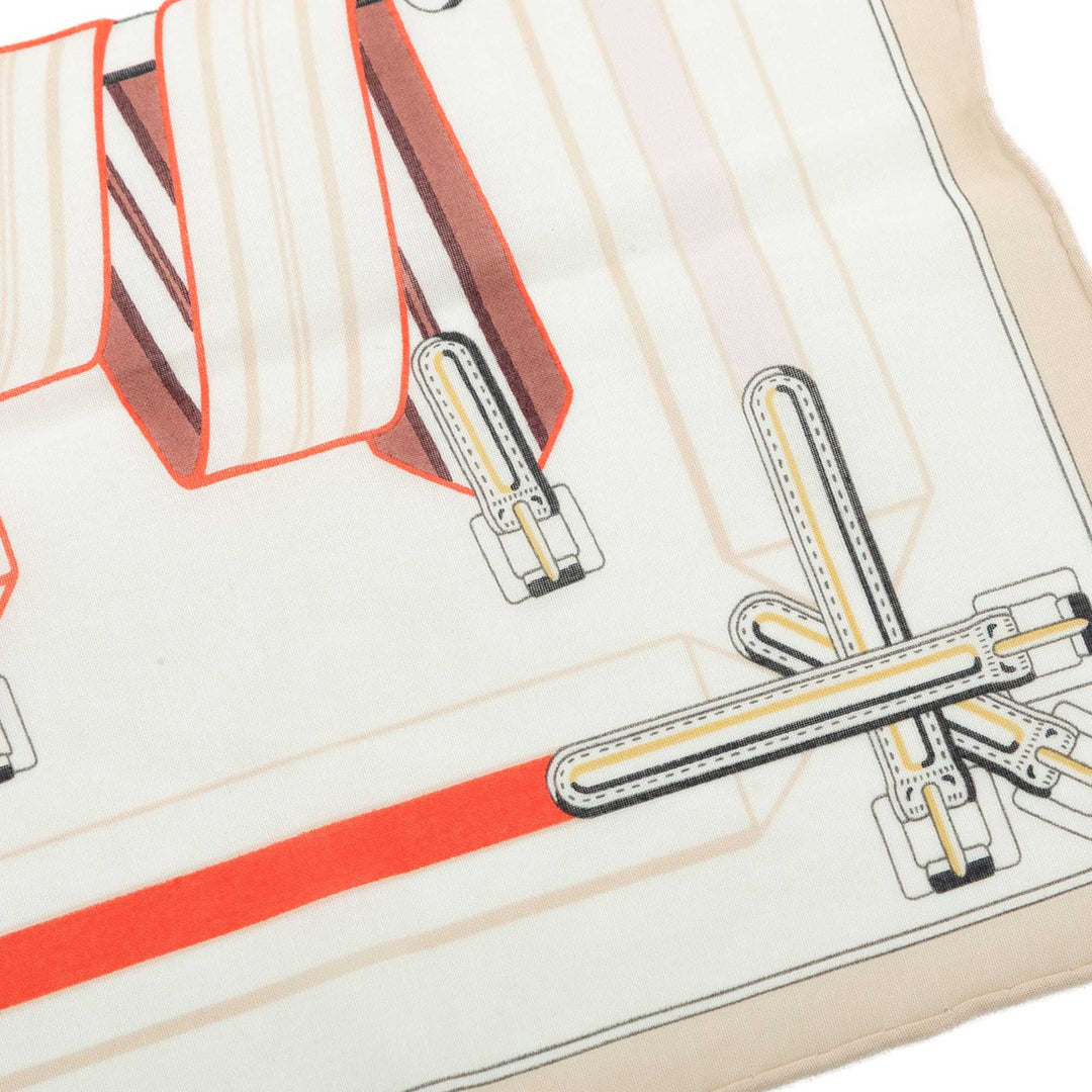 Hermès Les Sangles en Finesse Handkerchief Blanc – vue 7 – GABY PARIS