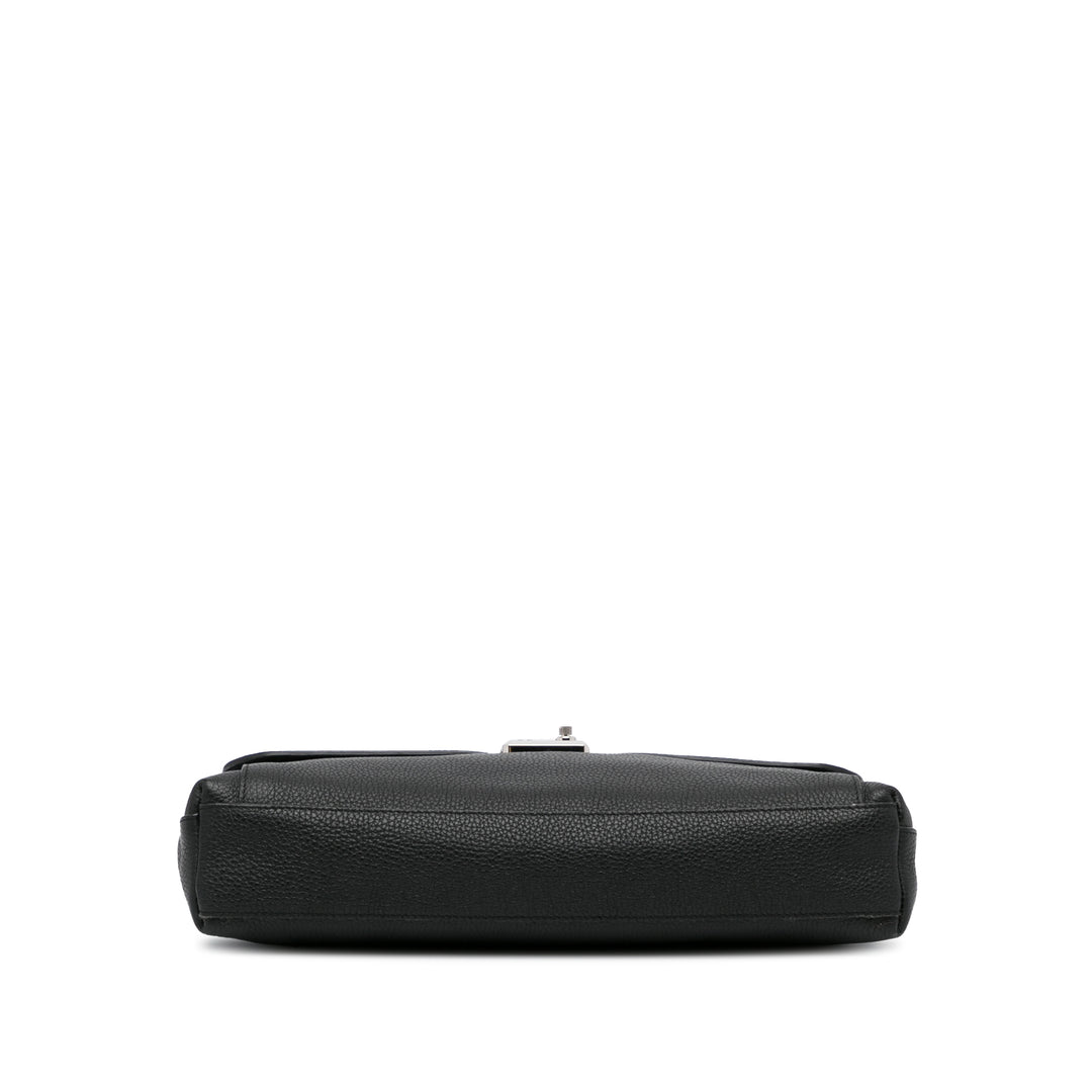 Taurillon Serviette Dorian Briefcase Black - Gaby Paris