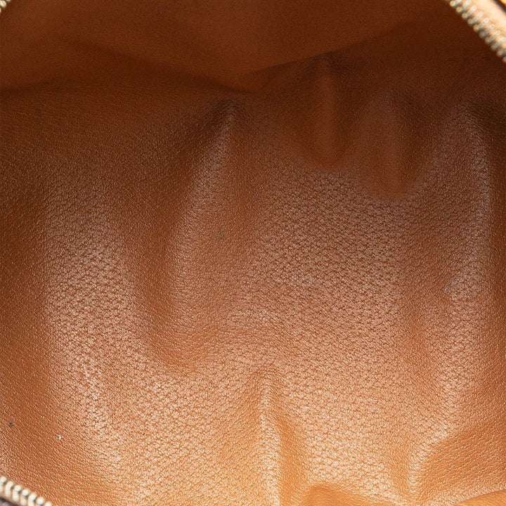 Macadam Coated Canvas Boston Bag Brown - Gaby Paris