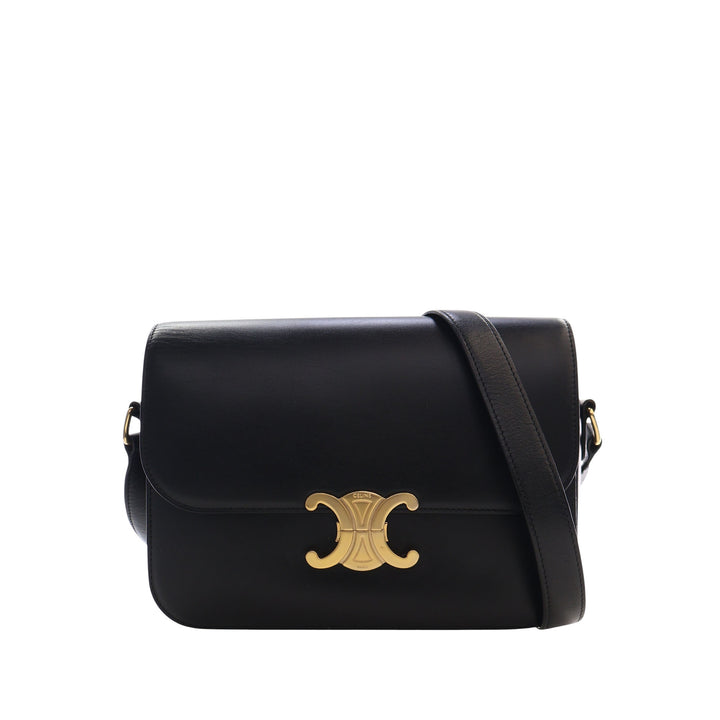 Celine Classique brillant Cuir de veau Triomphe Sac porté croisé