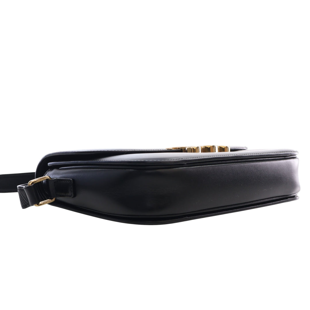 Celine Classique brillant Cuir de veau Triomphe Sac porté croisé