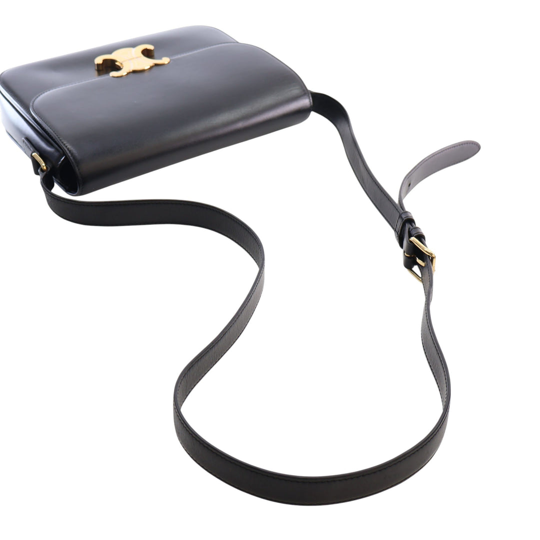 Celine Classique brillant Cuir de veau Triomphe Sac porté croisé