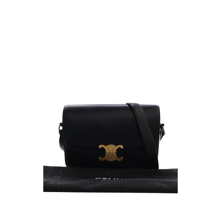 Celine Classique brillant Cuir de veau Triomphe Sac porté croisé