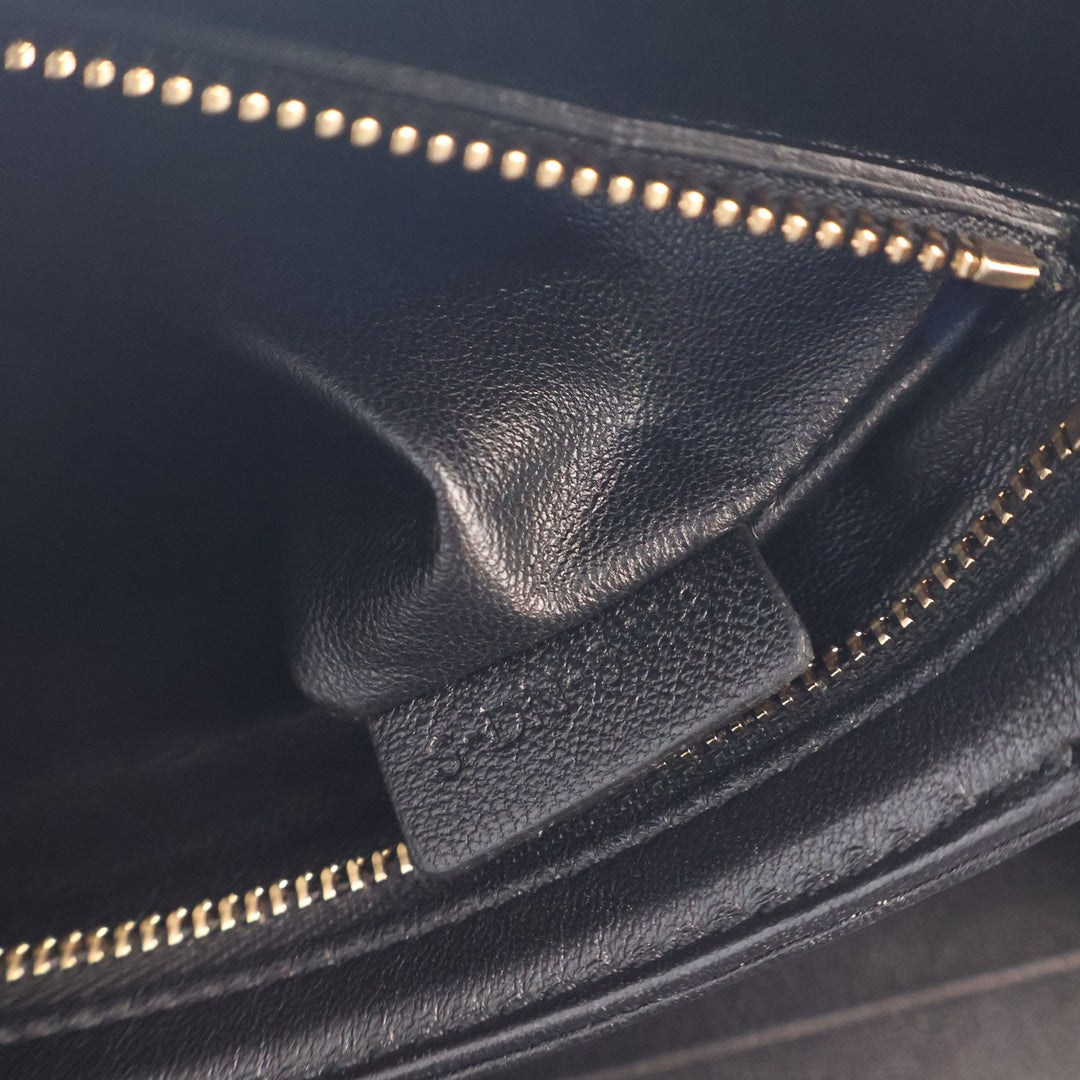 Celine Classique brillant Cuir de veau Triomphe Sac porté croisé