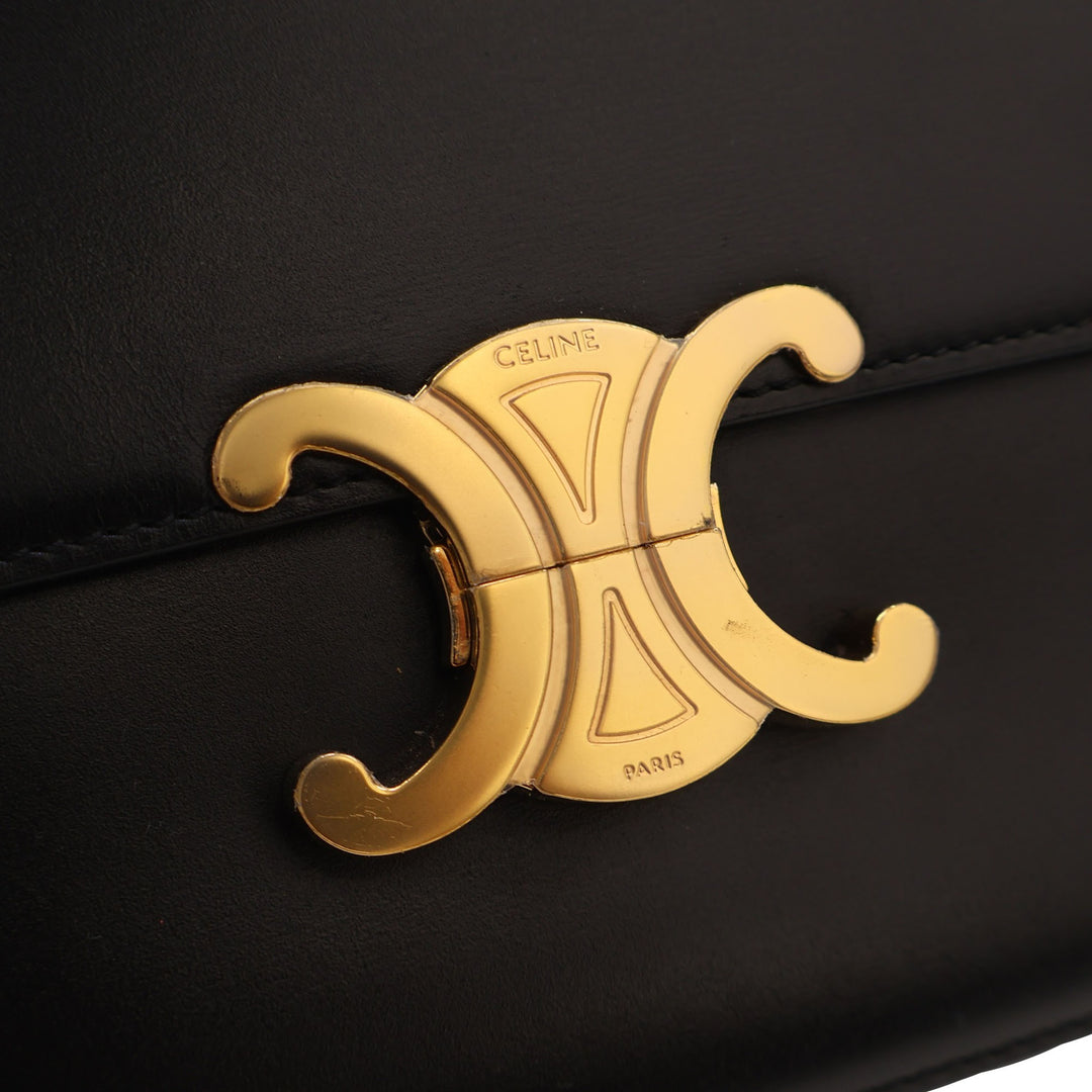 Celine Classique brillant Cuir de veau Triomphe Sac porté croisé
