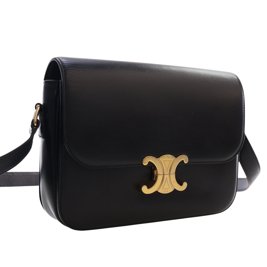 Celine Classique brillant Cuir de veau Triomphe Sac porté croisé