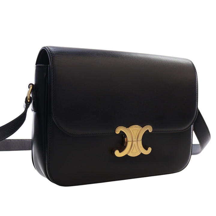 Celine Classique brillant Cuir de veau Triomphe Sac porté croisé