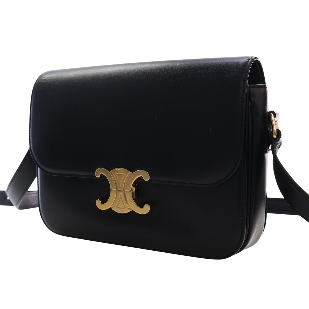 Celine Classique brillant Cuir de veau Triomphe Sac porté croisé