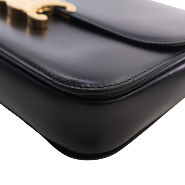 Celine Classique brillant Cuir de veau Triomphe Sac porté croisé