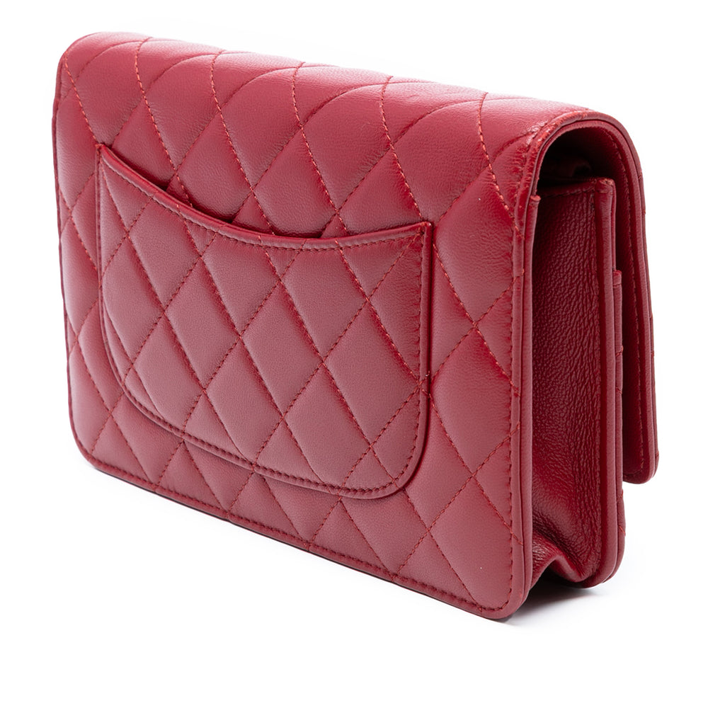 Chanel CC Quilted Cuir d’agneau Wallet on Chain Rouge – GABY PARIS Authentique