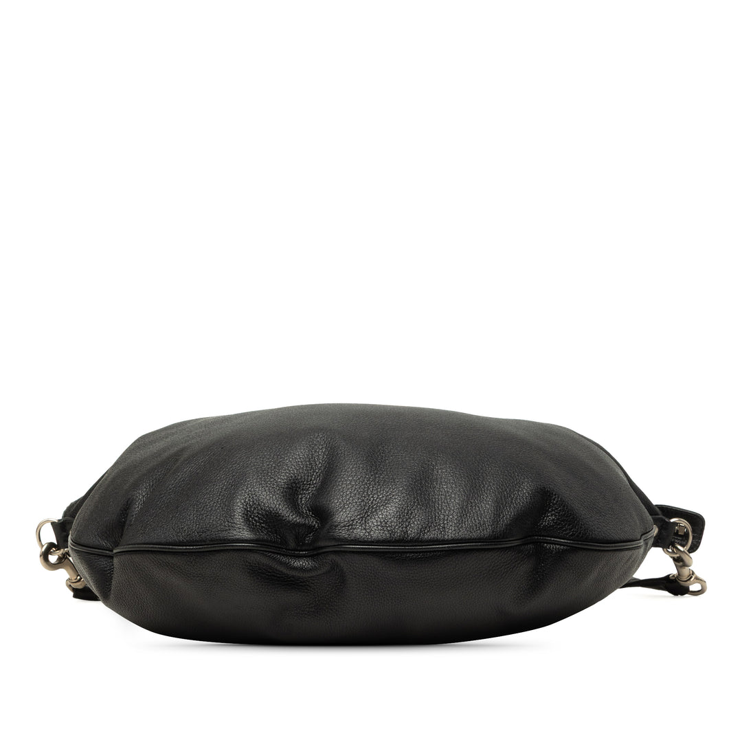 Gucci Half Moon Hobo Cuir de veau Noir – vue 3 – GABY PARIS