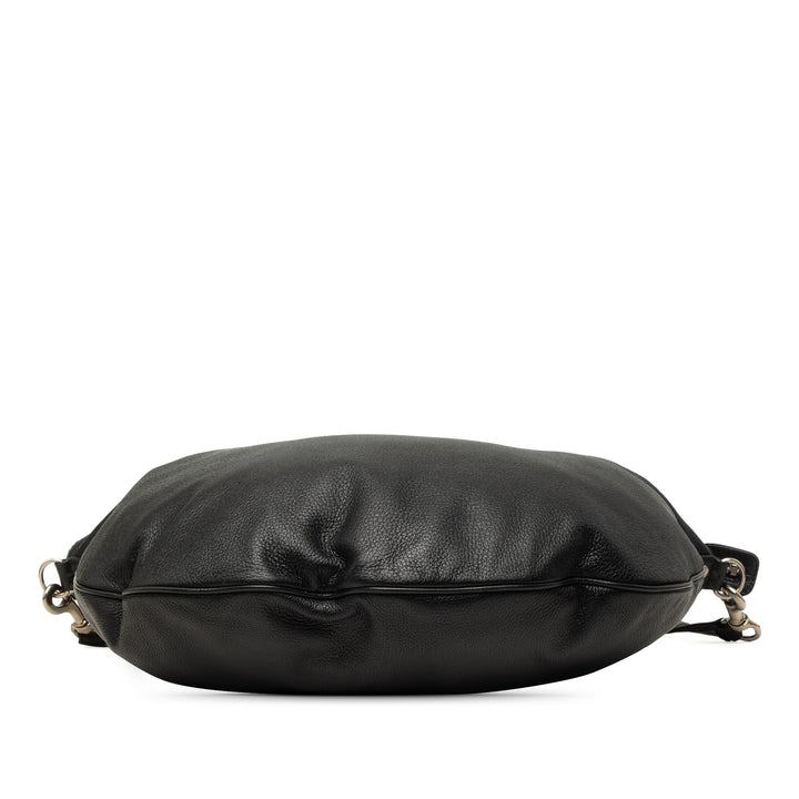 Gucci Half Moon Hobo Cuir de veau Noir – vue 3 – GABY PARIS