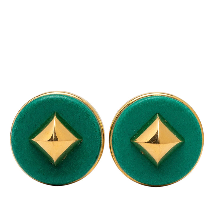 plaqué et Medor Rond À clip Boucles d'oreilles Doré
