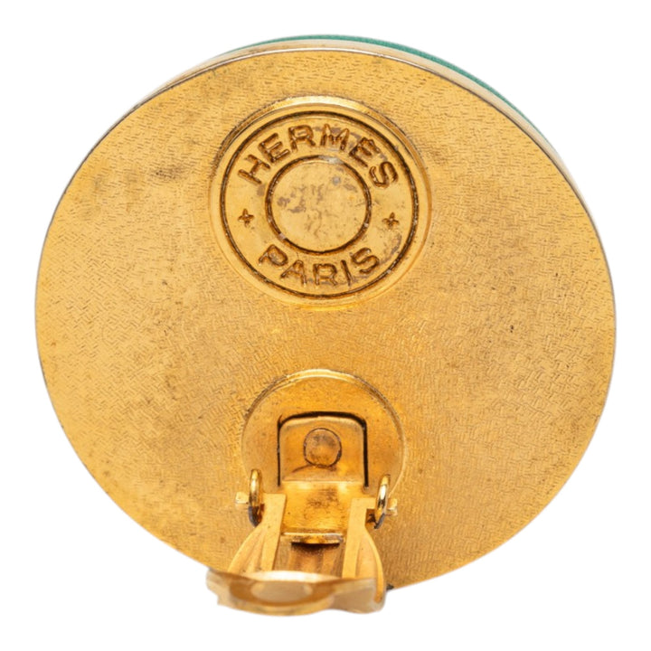plaqué et Medor Rond À clip Boucles d'oreilles Doré