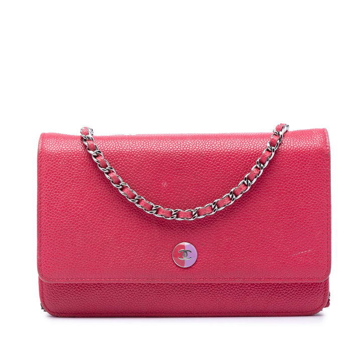 Chanel Caviar Bicolor CC Wallet on Chain
