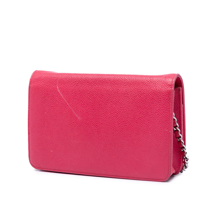 Chanel Caviar Bicolor CC Wallet on Chain