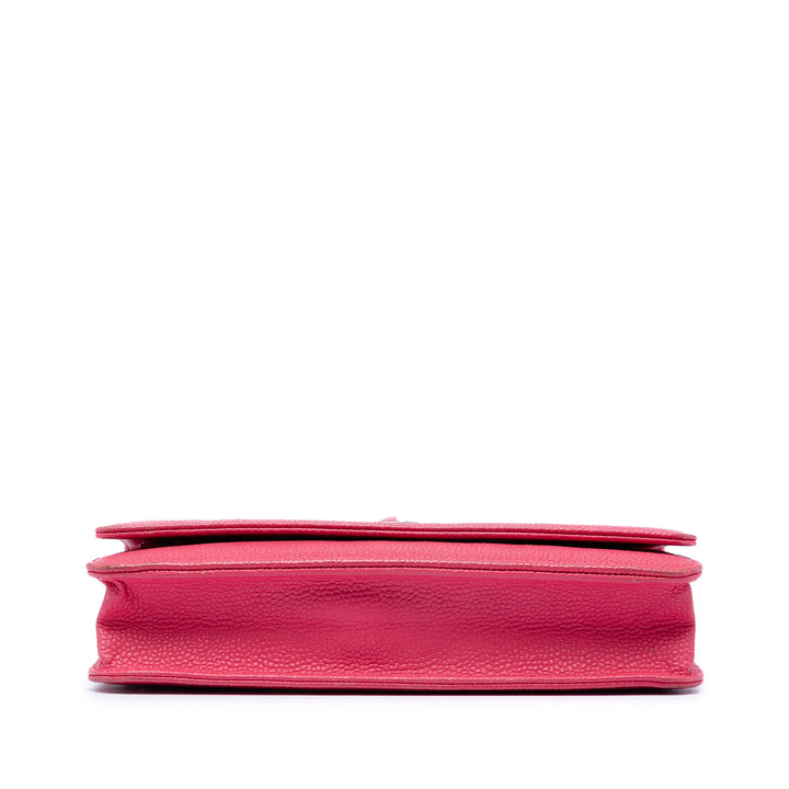 Chanel Caviar Bicolor CC Wallet on Chain