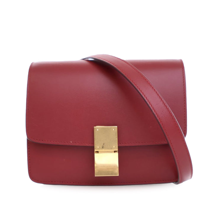 Small Calfskin Classic Box Red - Gaby Paris