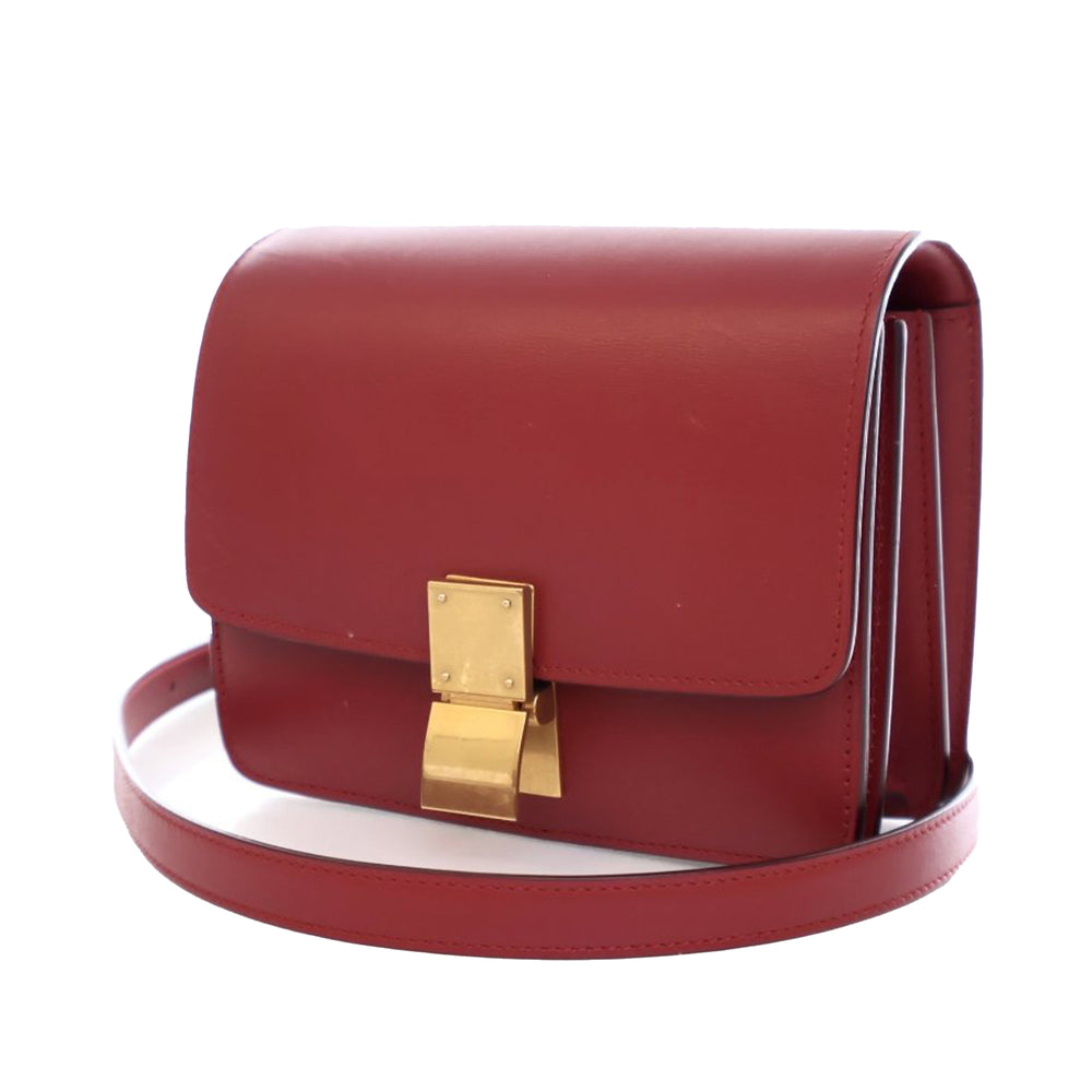 Small Calfskin Classic Box Red - Gaby Paris