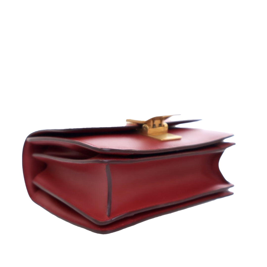 Small Calfskin Classic Box Red - Gaby Paris