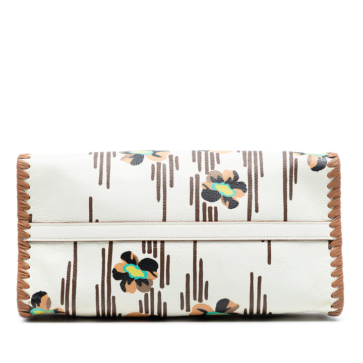 Prada City Veau à finitions Madras Print Paradigme Whipstitch Sac