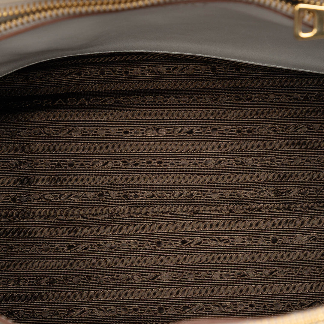 Prada City Veau à finitions Madras Print Paradigme Whipstitch Sac